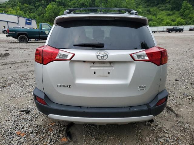 JTMRFREV4FD170832 - 2015 TOYOTA RAV4 XLE SILVER photo 6