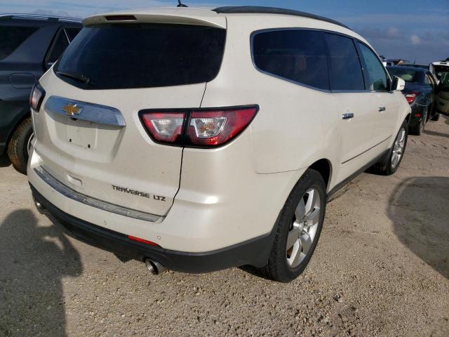 1GNKVJKD5EJ147133 - 2014 CHEVROLET TRAVERSE LTZ WHITE photo 4