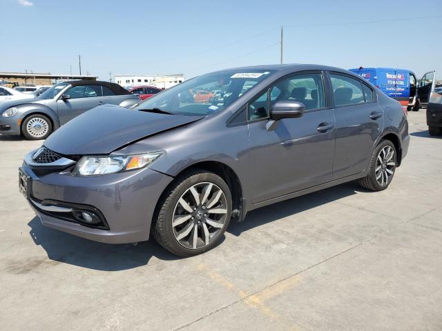 2HGFB2F96FH509277 - 2015 HONDA CIVIC EXL ნაცრისფერი ფოტო 1