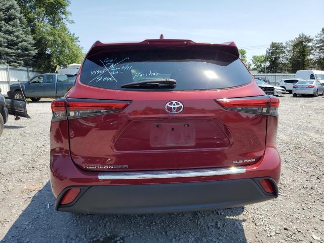 5TDGZRBH7LS036913 - 2020 TOYOTA HIGHLANDER XLE RED photo 6