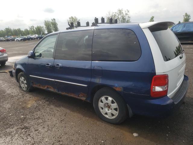 KNDUP131446610333 - 2004 KIA SEDONA EX BLUE photo 2