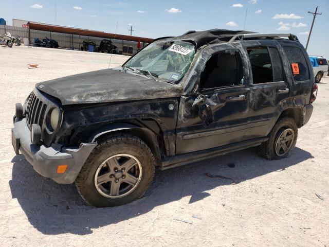 1J4GL38K05W711337 - 2005 JEEP LIBERTY RENEGADE BLACK photo 1