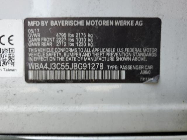 WBA4J3C55JBG91278 - 2018 BMW 430XI GRAN COUPE GREEN photo 12