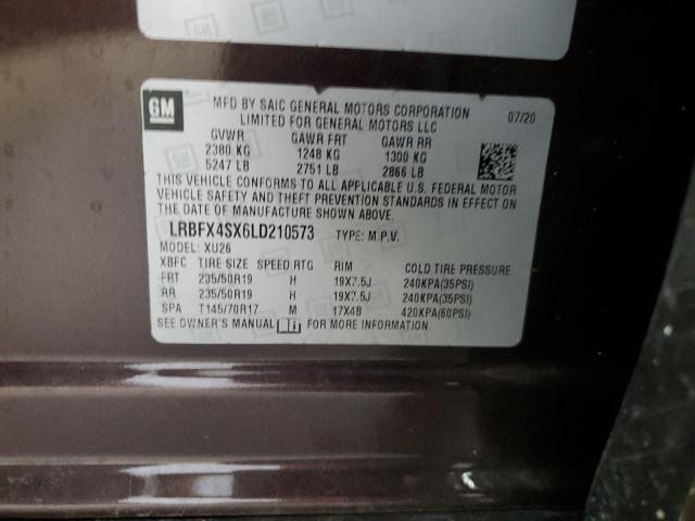 LRBFX4SX6LD210573 - 2020 BUICK ENVISION PREMIUM II BROWN photo 13