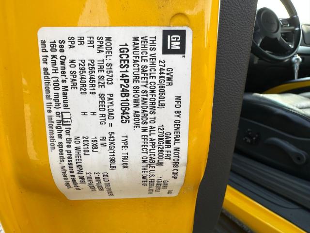 1GCES14P24B106425 - 2004 CHEVROLET SSR 黄色 照片 10