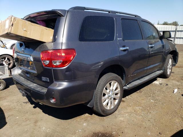 5TDDY5G14DS081111 - 2013 TOYOTA SEQUOIA PLATINUM GRAY photo 3