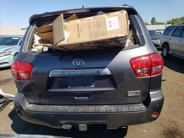 5TDDY5G14DS081111 - 2013 TOYOTA SEQUOIA PLATINUM GRAY photo 6