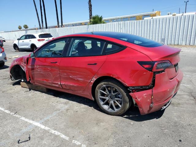 5YJ3E1EA7NF290901 - 2022 TESLA MODEL 3 RED photo 2