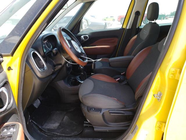 ZFBCFADH2EZ018765 - 2014 FIAT 500L TREKKING YELLOW photo 7