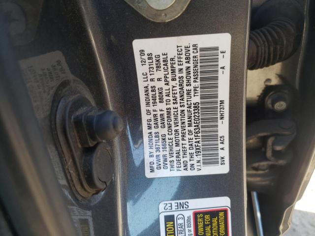 19XFA1F63AE023385 - 2010 HONDA CIVIC LX-S Գրաֆիտ լուսանկար 12