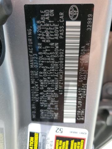 4T1FZ1AK3PU080902 - 2023 TOYOTA CAMRY XLE فضي صورة 12