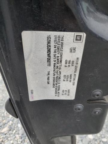 1G2WJ52M2WF262777 - 1998 PONTIAC GRAND PRIX SE 黑色 照片 12