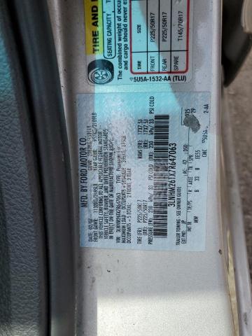 3LNHM26TX7R647063 - 2007 LINCOLN MKZ SILVER photo 12