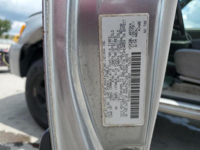 5TBRN34114S441029 - 2004 TOYOTA TUNDRA ACCESS CAB SR5 SILVER photo 12