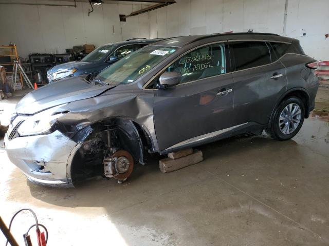 5N1AZ2MG7HN102578 - 2017 NISSAN MURANO S GRAY photo 1