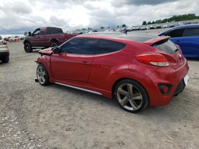 KMHTC6AE7DU111088 - 2013 HYUNDAI VELOSTER TURBO RED photo 2