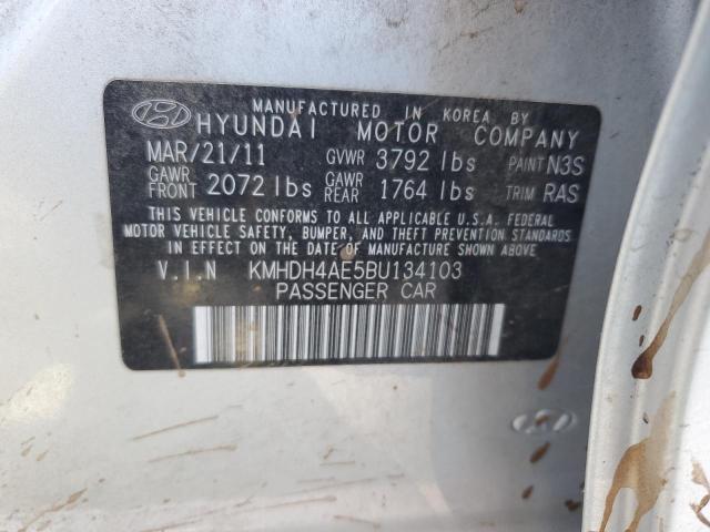 KMHDH4AE5BU134103 - 2011 HYUNDAI ELANTRA GLS SILVER photo 12