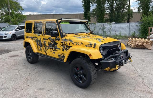 1C4BJWEG8FL683880 - 2015 JEEP WRANGLER U SAHARA YELLOW photo 1