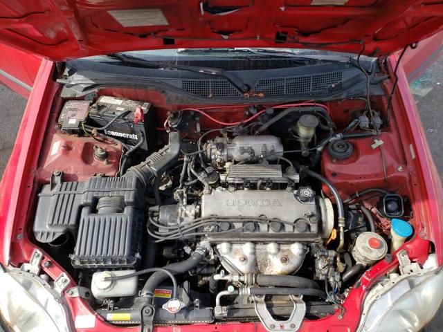 1HGEJ7224VL096572 - 1997 HONDA CIVIC HX RED photo 11