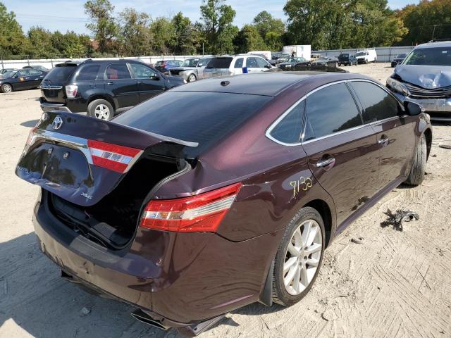 4T1BK1EB6DU075265 - 2013 TOYOTA AVALON BASE MAROON photo 4