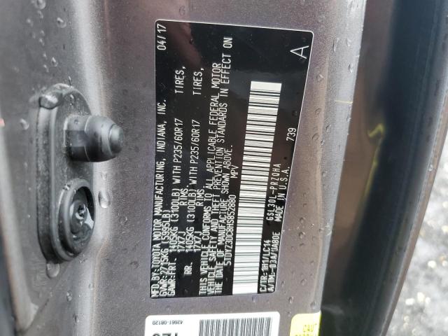 5TDYZ3DC8HS852880 - 2017 TOYOTA SIENNA XLE 灰色 照片 13