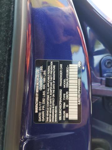 SJKCH5CP5HA035552 - 2017 INFINITI QX30 BASE BLUE photo 13