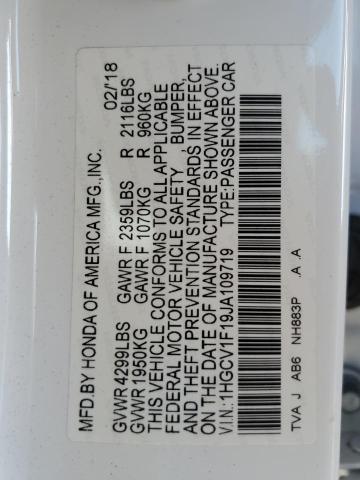 1HGCV1F19JA109719 - 2018 HONDA ACCORD LX Blanco foto 12