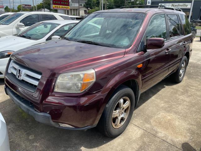 2HKYF18697H532313 - 2007 HONDA PILOT EXL MAROON photo 2