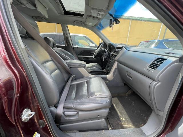 2HKYF18697H532313 - 2007 HONDA PILOT EXL MAROON photo 5