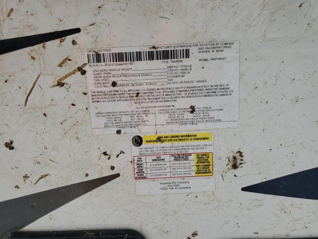 4YDF37324MA741739 - 2021 KEYSTONE MONTANA BEIGE photo 10