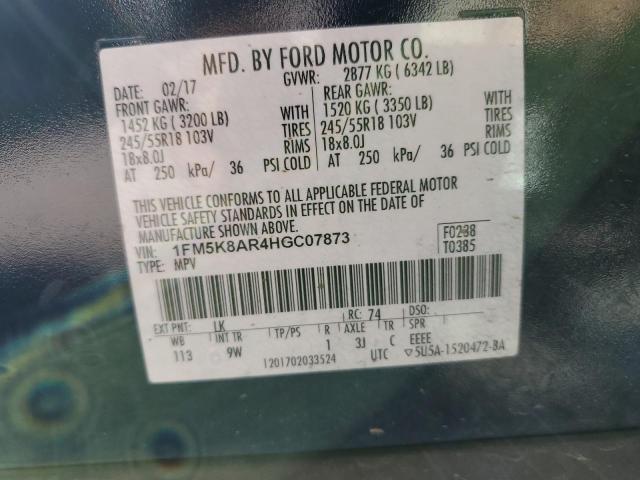 1FM5K8AR4HGC07873 - 2017 FORD EXPLORER POLICE INTERCEPTOR BLUE photo 13