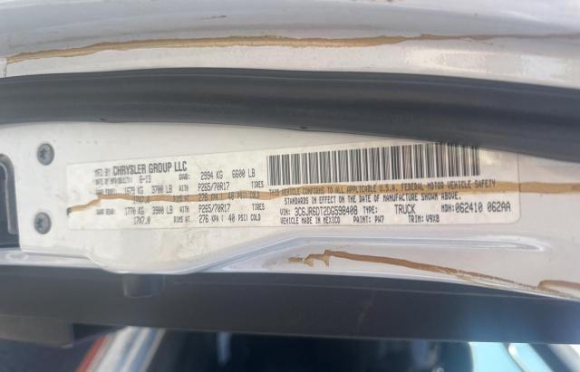 3C6JR6DT2DG598408 - 2013 RAM 1500 ST 白色 照片 10