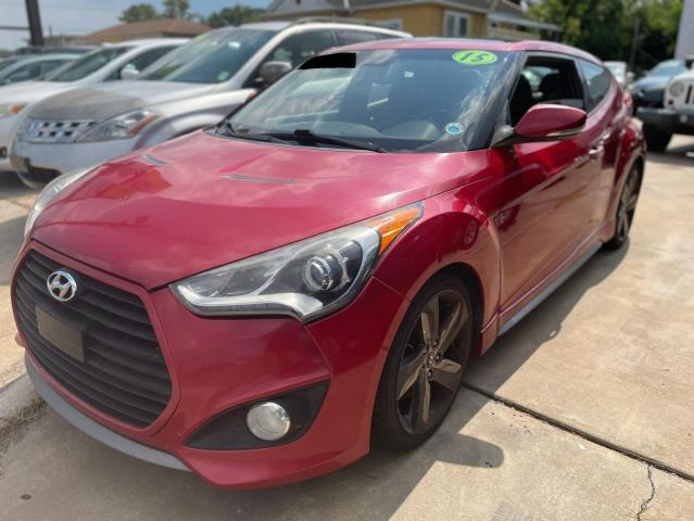 KMHTC6AE4FU240392 - 2015 HYUNDAI VELOSTER TURBO RED photo 2