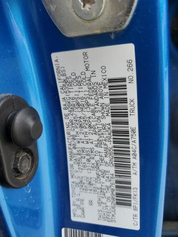 3TMJU62N09M076784 - 2009 TOYOTA TACOMA DOUBLE CAB PRERUNNER BLUE photo 12