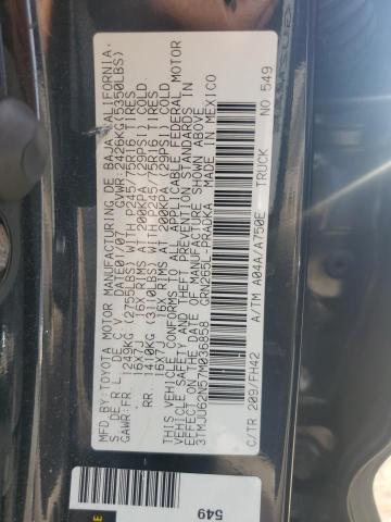 3TMJU62N57M036858 - 2007 TOYOTA TACOMA DOUBLE CAB PRERUNNER BLACK photo 13