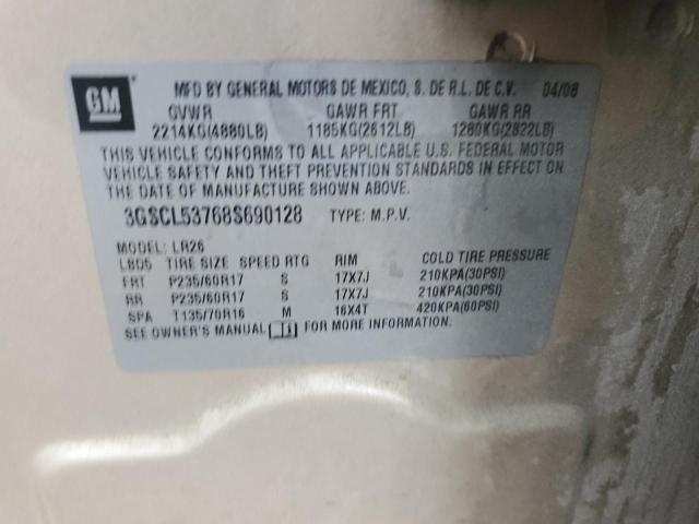 3GSCL53768S690128 - 2008 SATURN VUE XR TAN photo 13