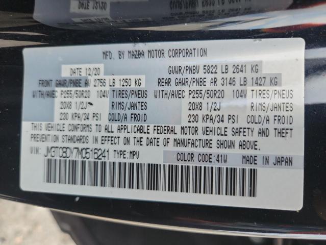 JM3TCBDY7M0516241 - 2021 MAZDA CX-9 GRAND TOURING BLACK photo 13