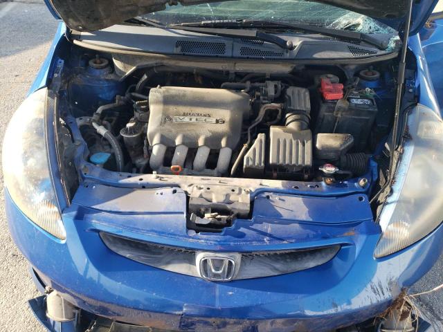 JHMGD38687S001553 - 2007 HONDA FIT S BLUE photo 12