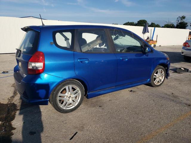 JHMGD38687S001553 - 2007 HONDA FIT S BLUE photo 3