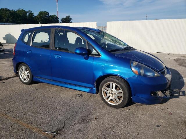 JHMGD38687S001553 - 2007 HONDA FIT S BLUE photo 4