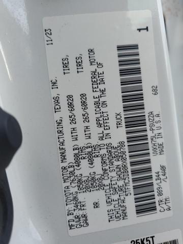 5TFMC5DB0RX050788 - 2024 TOYOTA TUNDRA CREWMAX PLATINUM Білий фото 13