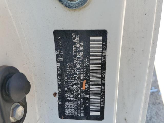 JF1ZNAA18D2722855 - 2013 TOYOTA SCION FR-S თეთრი ფოტო 12