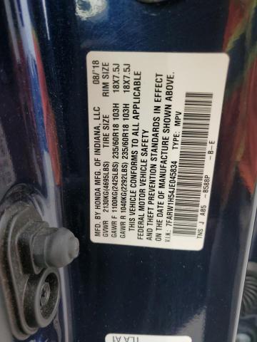 7FARW1H54JE045834 - 2018 HONDA CR-V EX BLUE photo 14