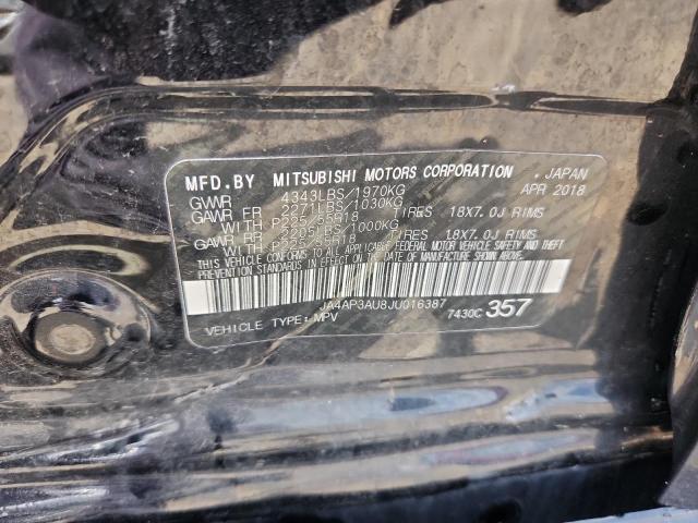 JA4AP3AU8JU016387 - 2018 MITSUBISHI OUTLANDER ES Սև լուսանկար 13