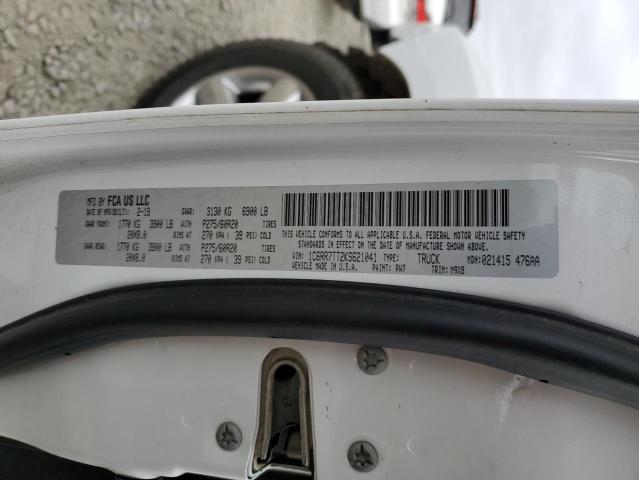 1C6RR7TT2KS621041 - 2019 RAM 1500 CLASS SLT თეთრი ფოტო 10