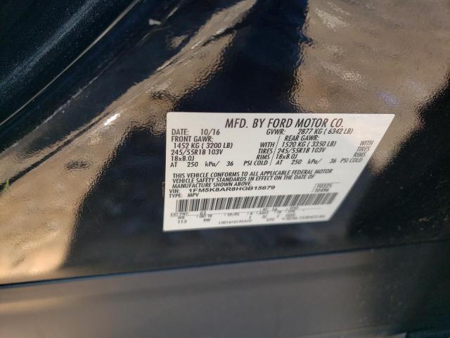 1FM5K8AR8HGB15679 - 2017 FORD EXPLORER POLICE INTERCEPTOR 黑色 照片 12