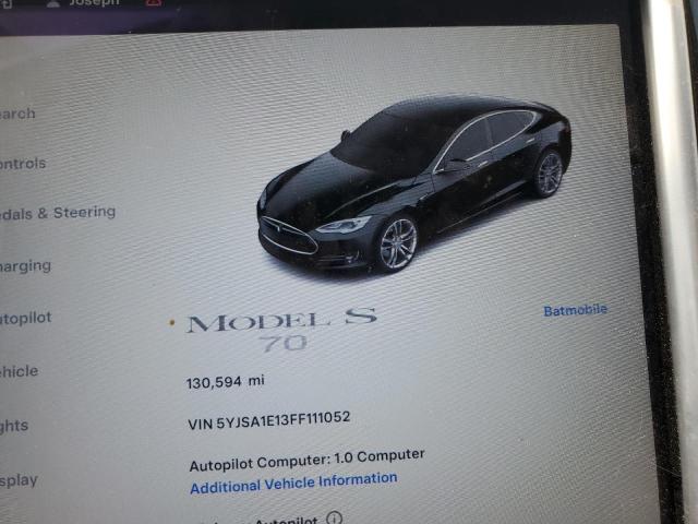5YJSA1E13FF111052 - 2015 TESLA MODEL S BLACK photo 9