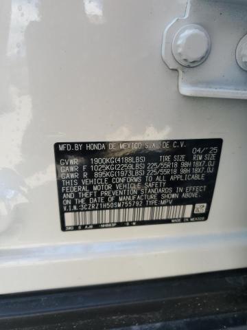 3CZRZ1H50SM755792 - 2025 HONDA HR-V SPORT WHITE photo 12