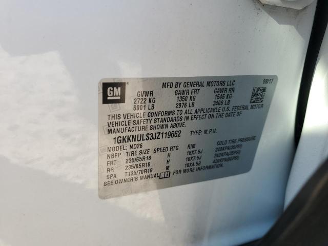 1GKKNULS3JZ119662 - 2018 GMC ACADIA SLT-1 Ağ foto 13