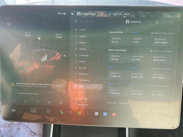 5YJYGDEE6MF061337 - 2021 TESLA MODEL Y Rot Foto 9